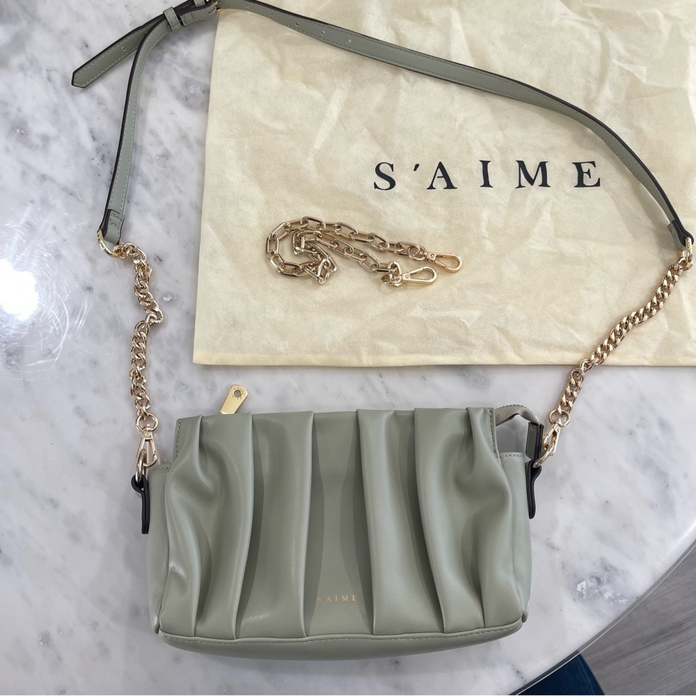 Saime Avocado Green Crossbody Bag